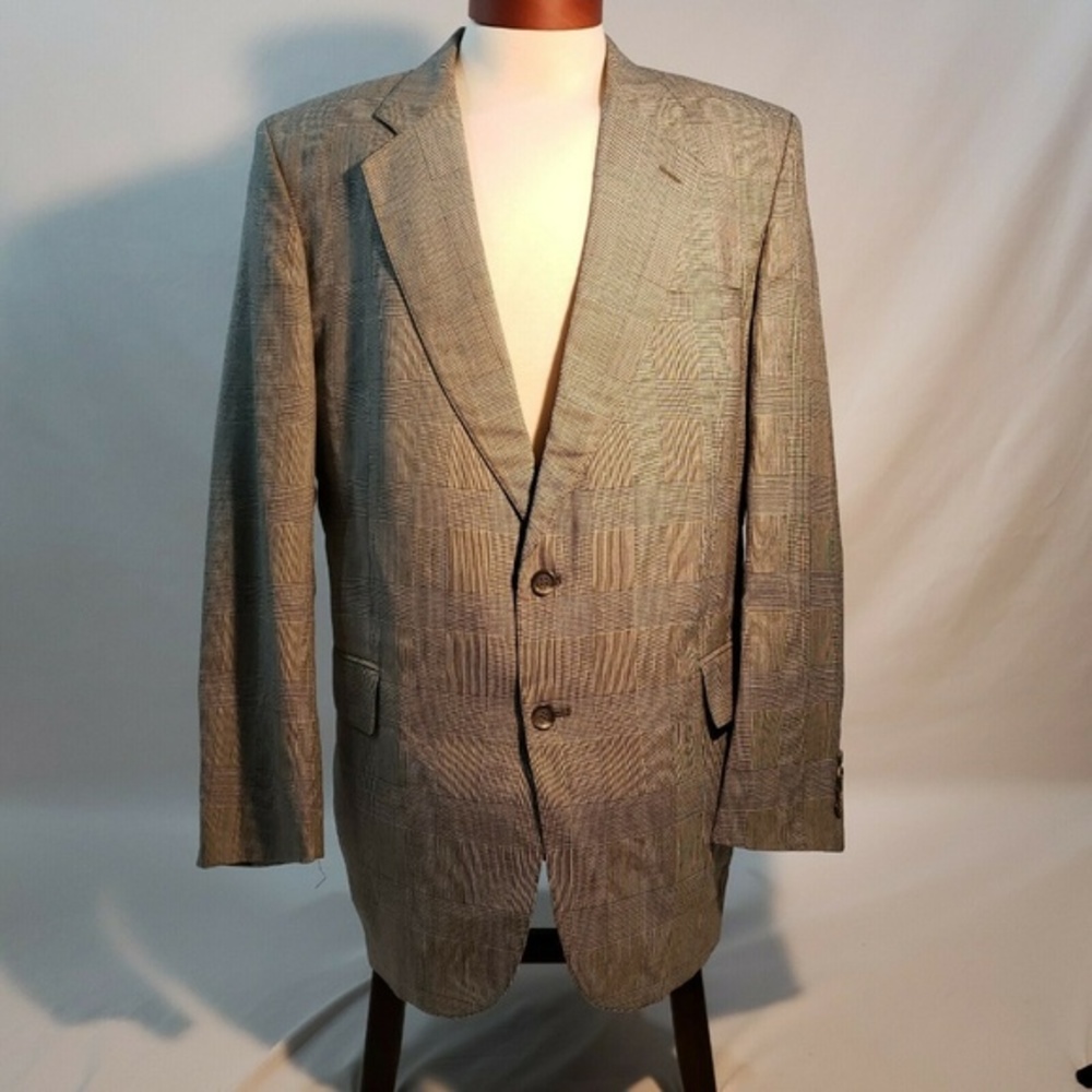 Boston traders Mens Sport Coat Jacket Size 42L Sil - Picture 2 of 8